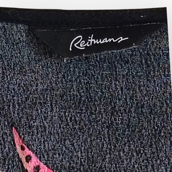 Reitmans Women's Large Black and Pink Floral Maxi Wrap Dress - Picture 5 of 5